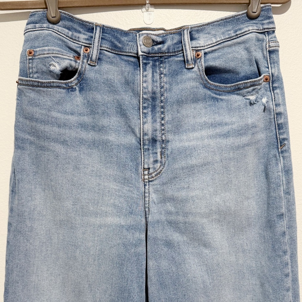 Daze Hug Wide Leg Raw Hem Jeans Size 28 - Picture 2 of 8